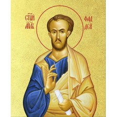 Икона "Фаддей", св. апостол из семидесяти, с золочением поталью, 09Ф3-УЛ