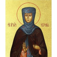 Икона "Евгения Римская", дева, с золочением поталью, 10Е3-УЛ
