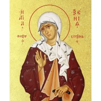 Икона "Ксения Петербуржская", с золочением поталью, 10К1-УЛ