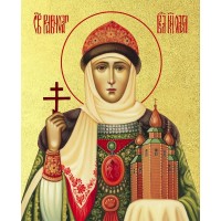 Икона "Великая княгиня Ольга, с золочением поталью, 10О1-УЛ